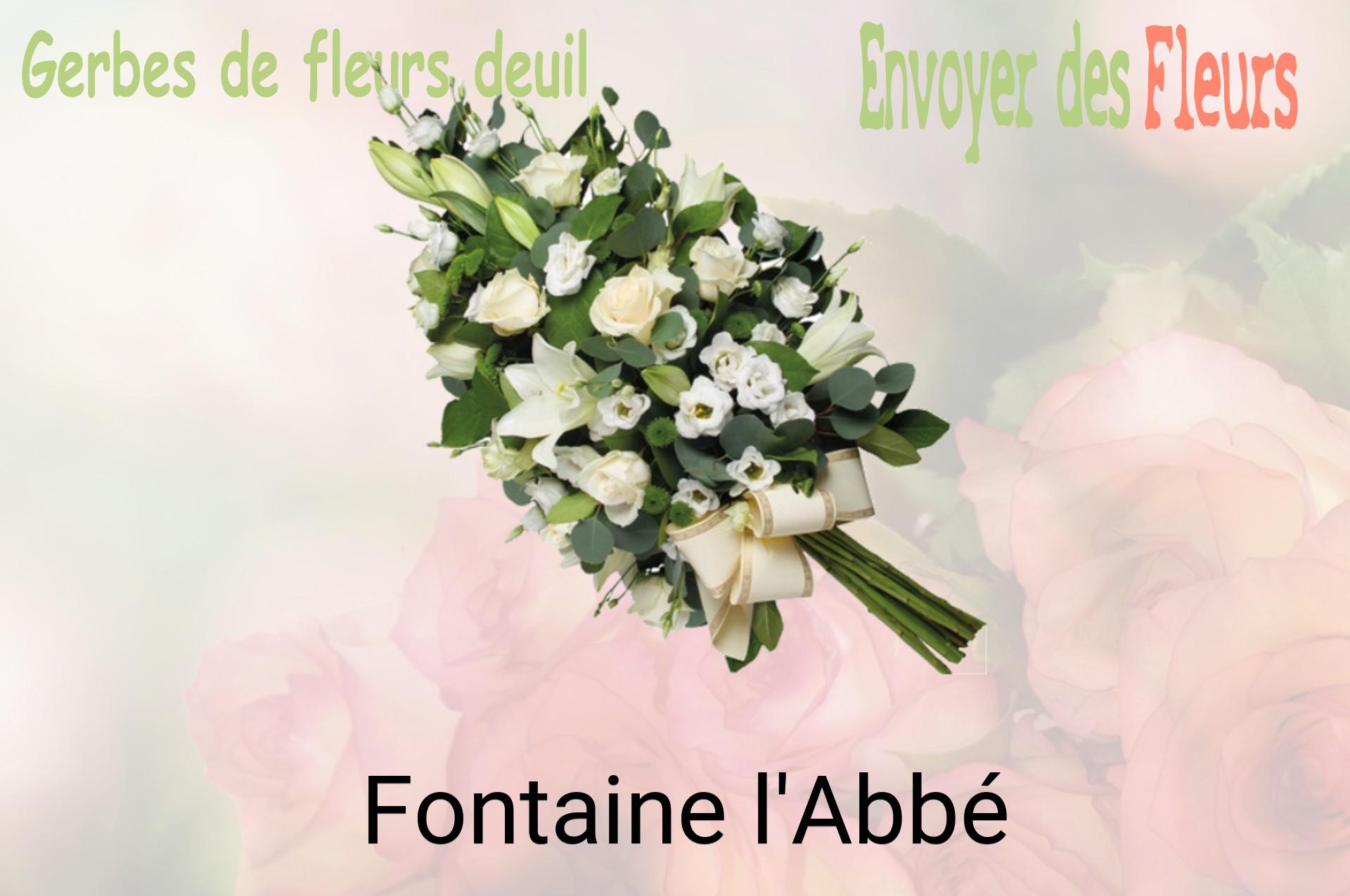 Gerbe de fleurs de deuil livrée à Fontaine-l'Abbé